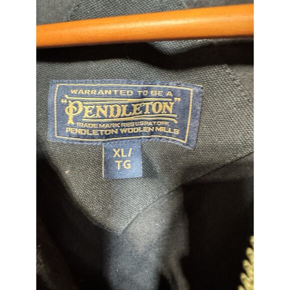 Pendleton Vintage Camas Red Buffalo Plaid Fleece Field Jacket XL - Picture 6 of 6